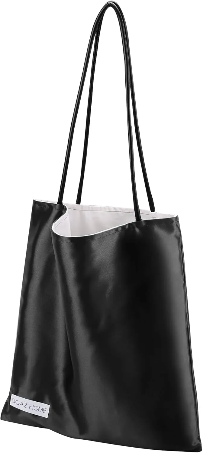 DGAZ Silk Designer Bags for Women, Luxury Tote Bag with Zipper, Large Shoulder Hobo Bags