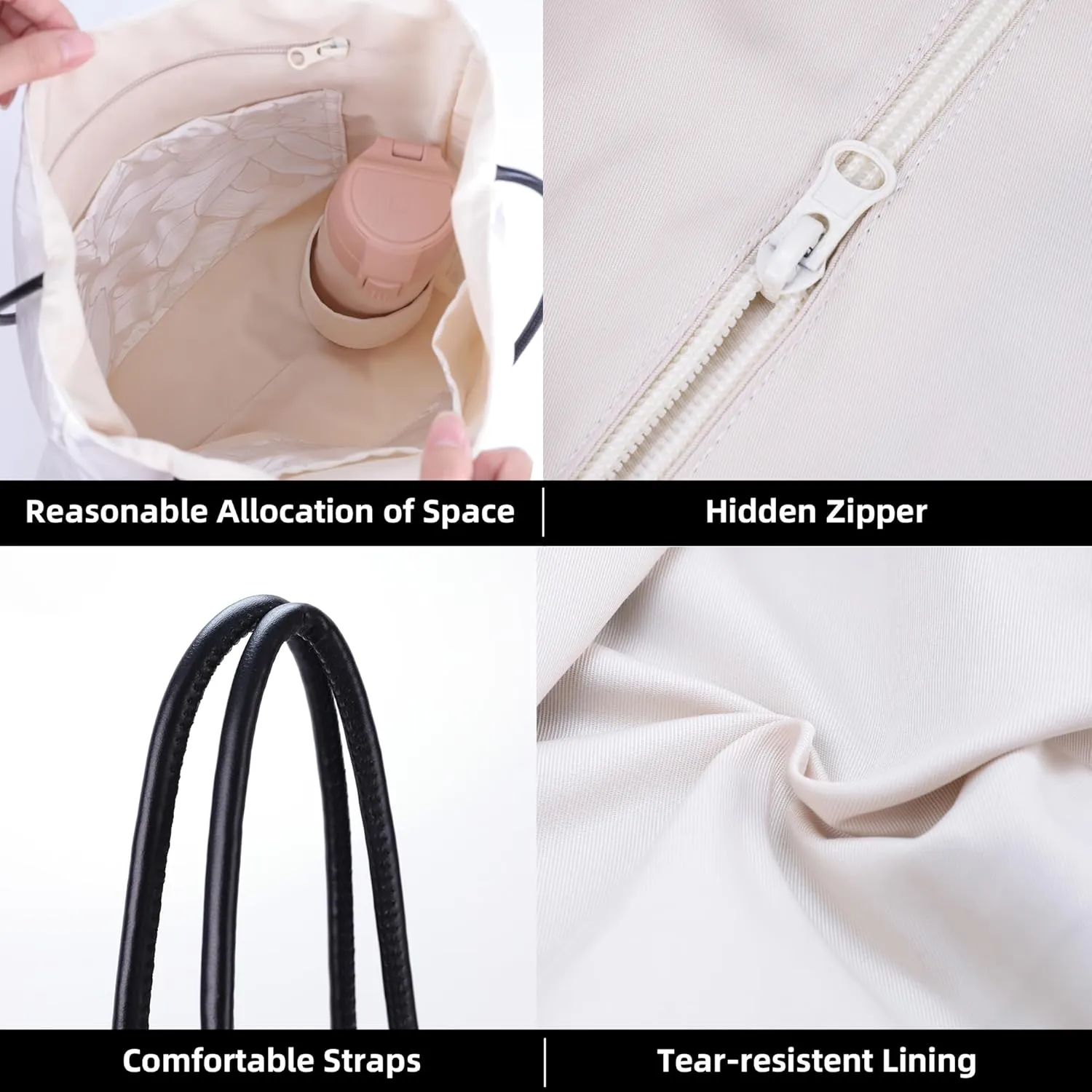 DGAZ Silk Designer Bags for Women, Luxury Tote Bag with Zipper, Large Shoulder Hobo Bags