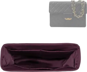 DGAZ Silk Purse Organizer Insert For Chanel Vintage Bags,Silky Smooth Bag Organizer，Luxury Handbag & Tote Shaper(Fuchsia,Vintage 34)