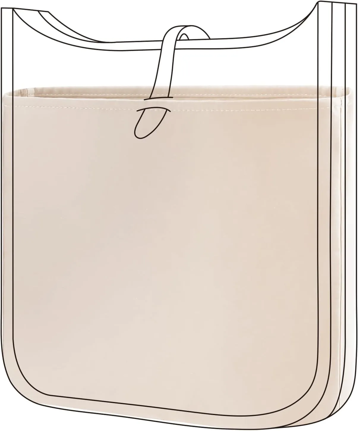DGAZ Silky Purse Organizer Insert Fits Evelyne TPM/PM/GM/TGM Bags, Luxury Handbag & Tote Organizer, Simplicity bag organizer（Craie,TPM）