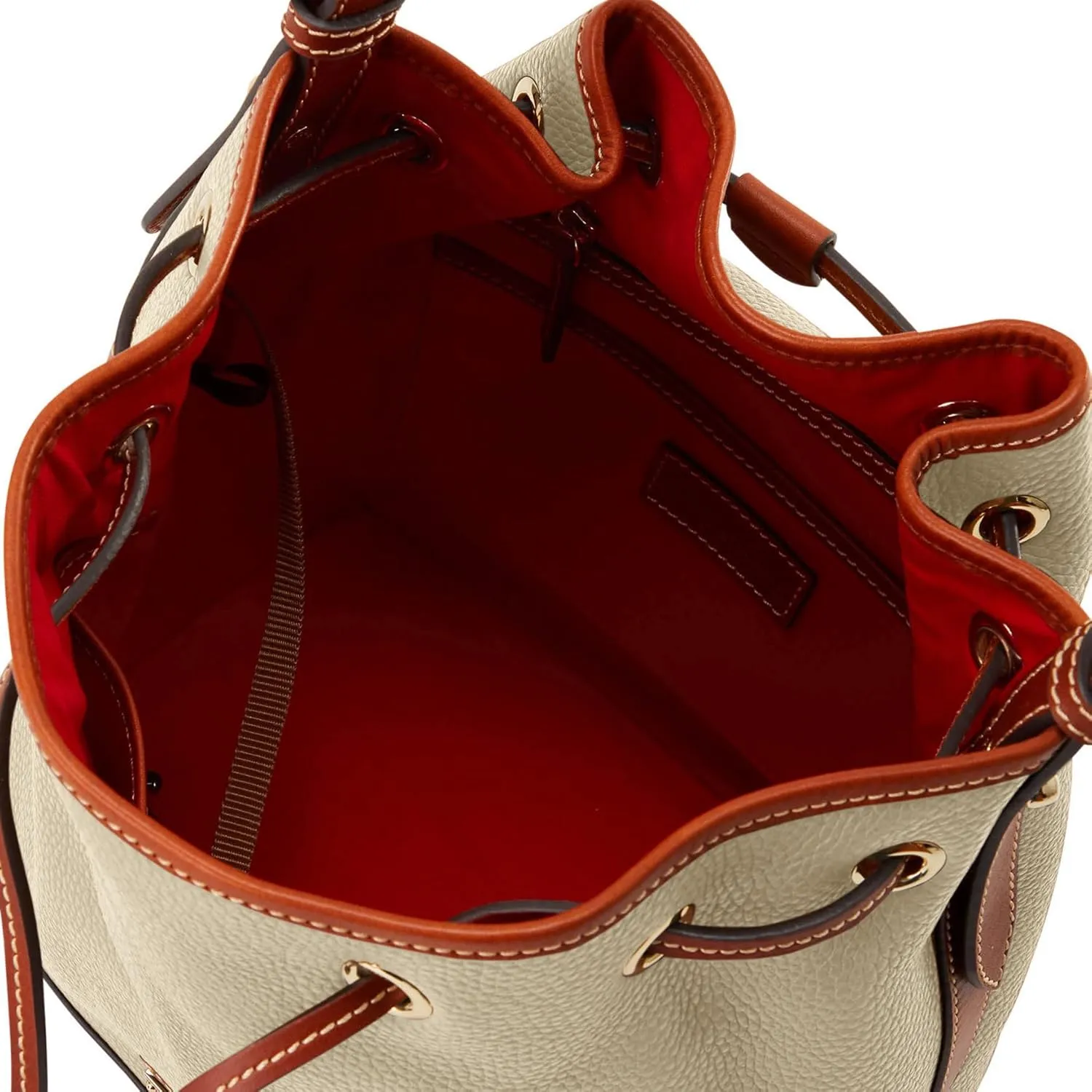Dooney & Bourke Handbag, Pebble Grain Drawstring - White