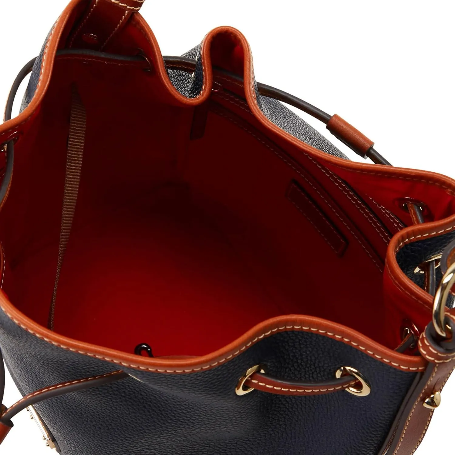 Dooney & Bourke Shoulder Bags, Pebble Grain Drawstring Leather Bucket Bags for Women - Blue