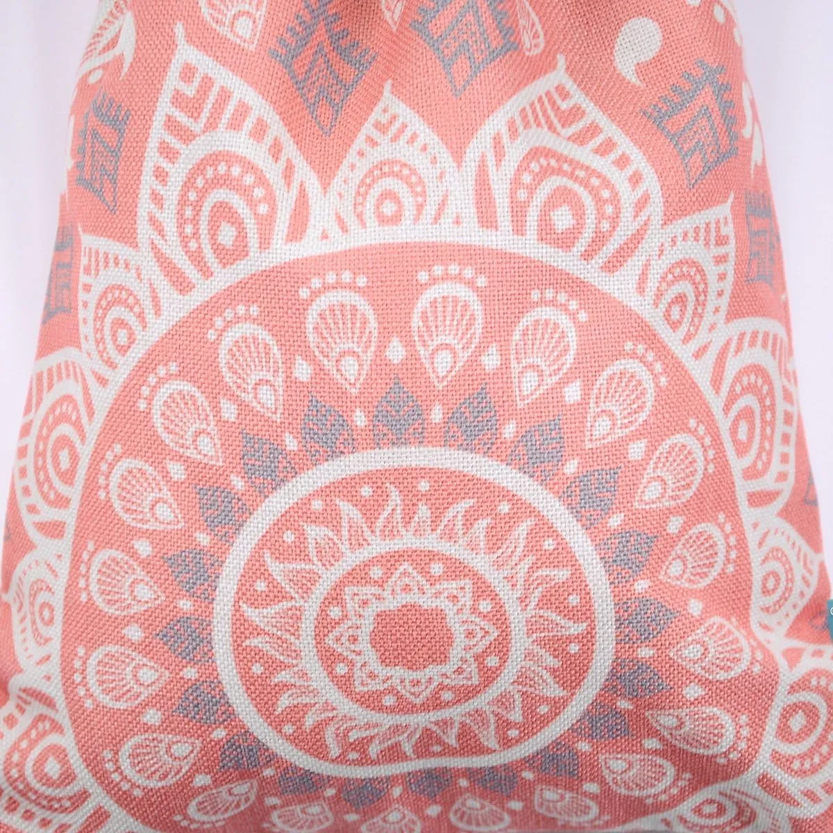 Drawstring Backpack Mandala Style String Bag Canvas Beach Sport Daypack