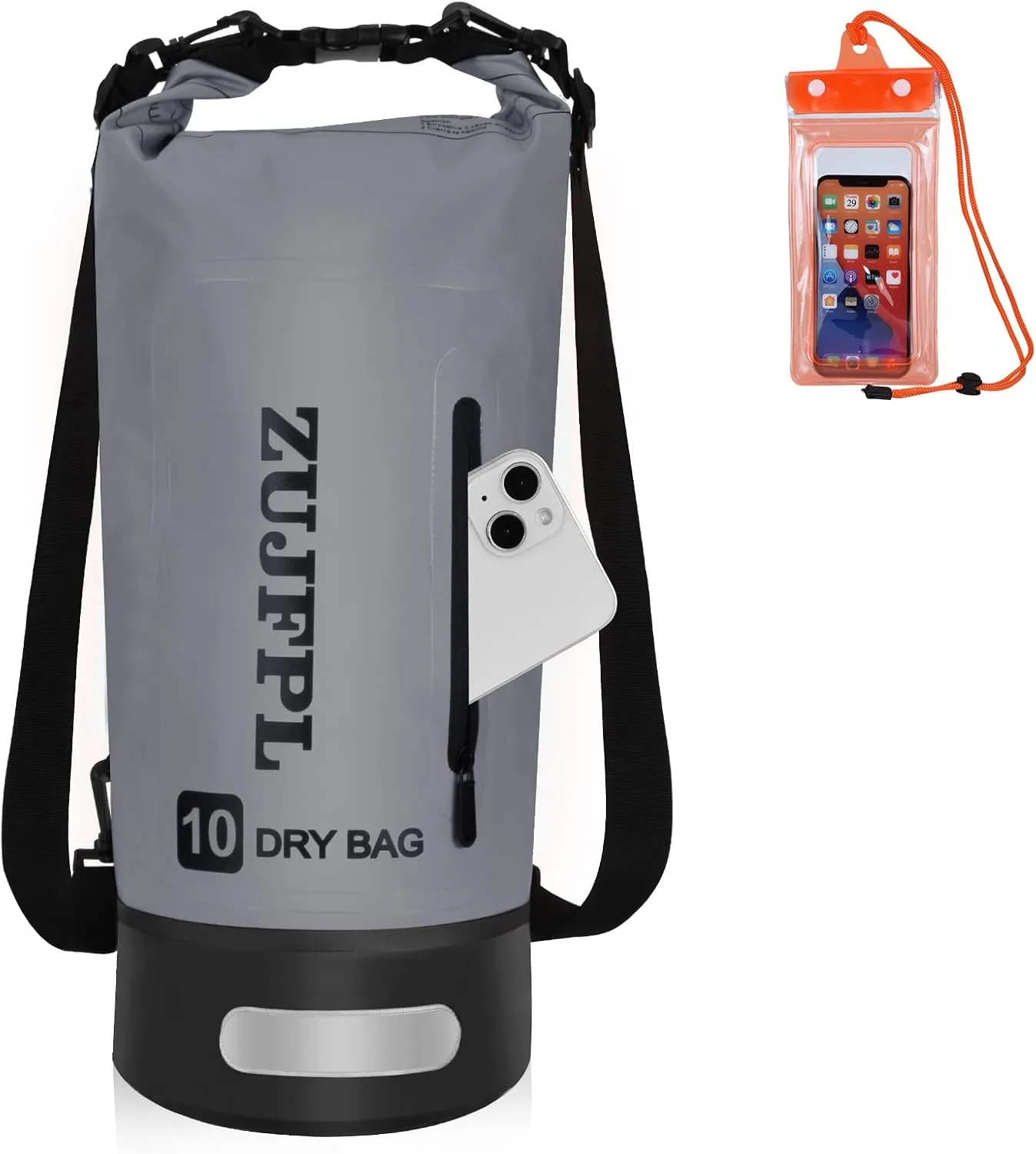 Dry Bag Waterproof Floating Backpack 10L/20L/30L,Waterproof Bag for Women Men,Roll Top Dry Compression Sack Keeps Gear Dry for Boating, Kayaking, Surfing, Rafting and Fishing (Grey, 10L)