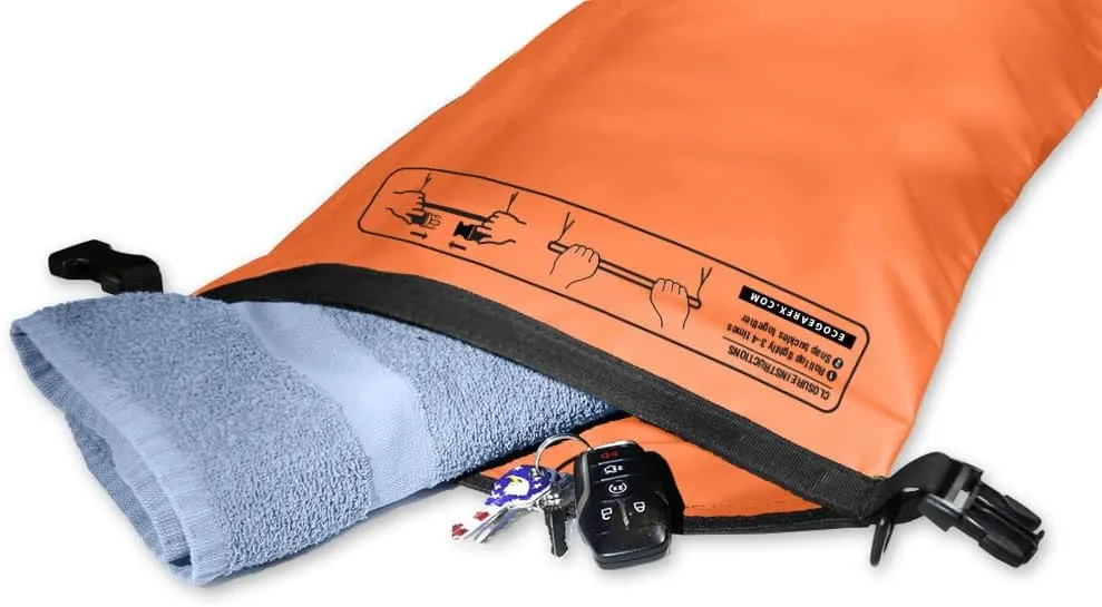 EcoGear FX Heavy Duty Waterproof Dry Bag Voyager Series – Durable Roll Top Compression Bag –Kayaking, Rafting, Boating, Hiking, Fishing and Camping