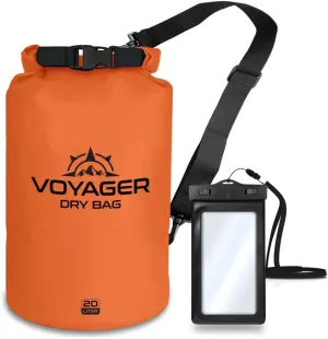 EcoGear FX Heavy Duty Waterproof Dry Bag Voyager Series – Durable Roll Top Compression Bag –Kayaking, Rafting, Boating, Hiking, Fishing and Camping
