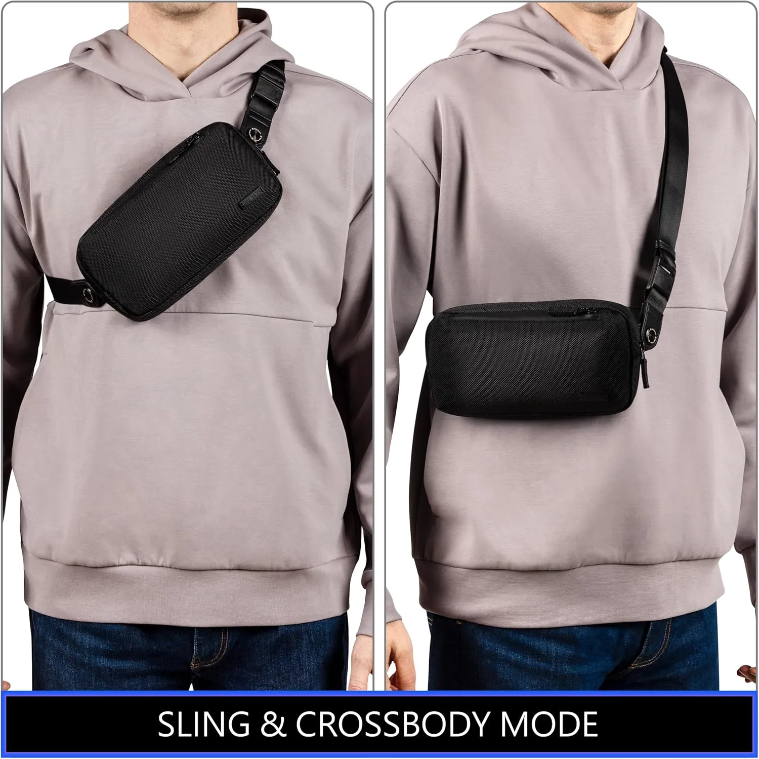 EDC Minimalist Crossbody Sling Bag for Men and Women – Slim Chest Bag with Urban Elegance