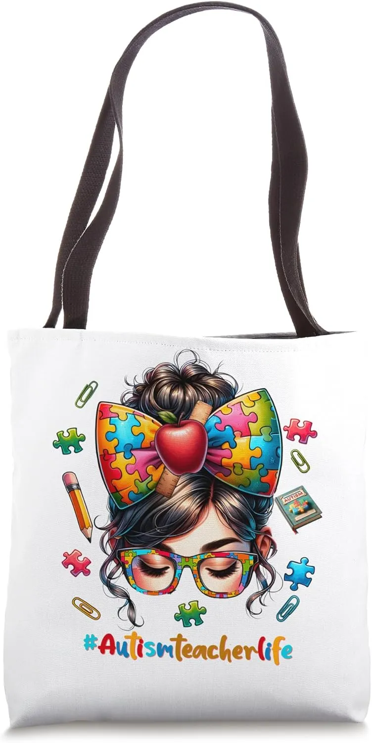 Educate with Empathy: The #AutismTeacherLife Journey Tote Bag