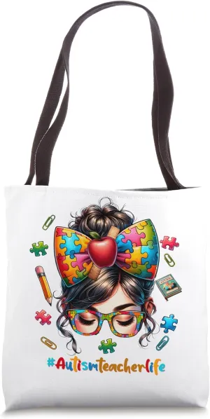 Educate with Empathy: The #AutismTeacherLife Journey Tote Bag