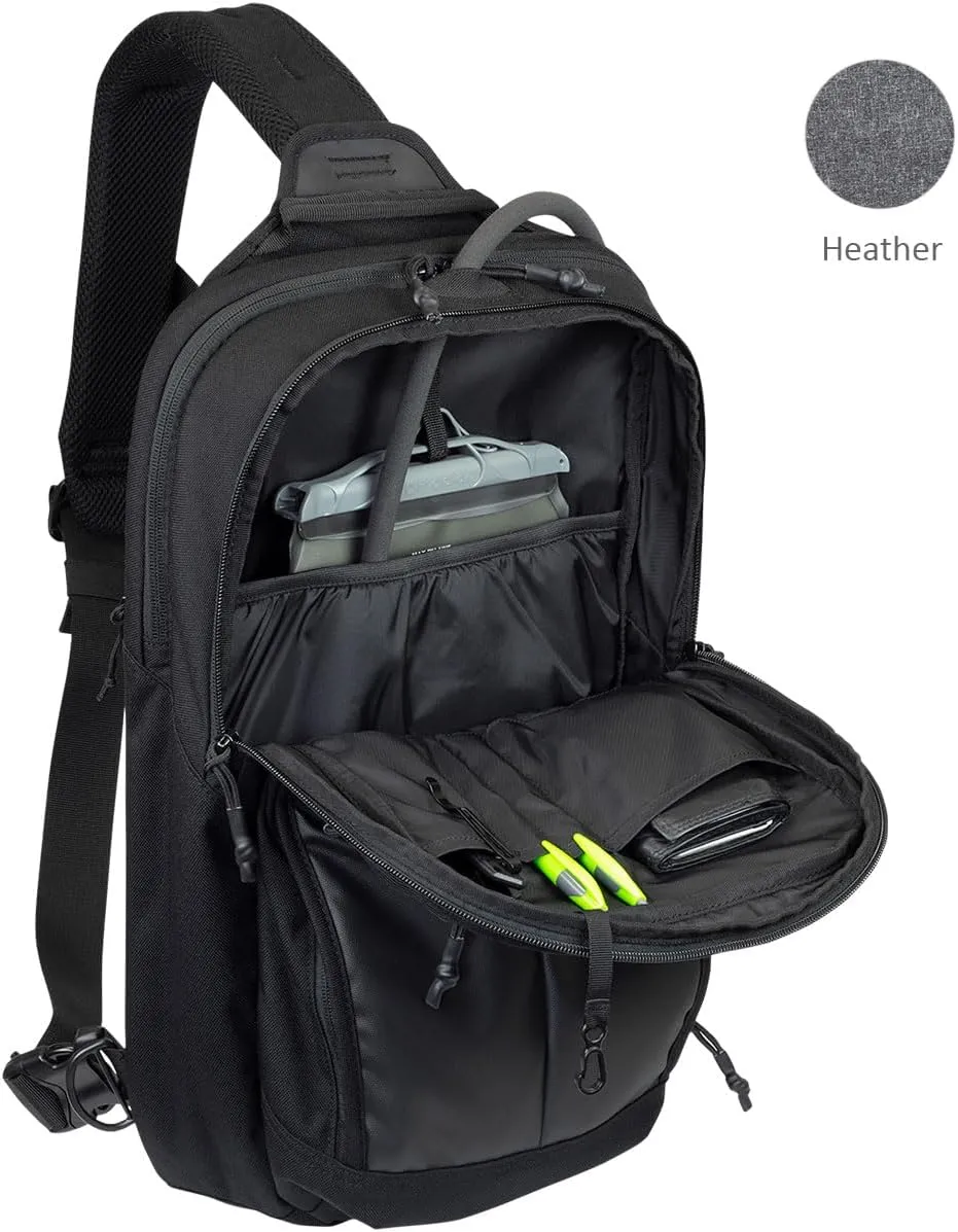 Elite Survival SMOKESCREEN Concealed Carry Slingpack, Single Strap Backpack (Heather)
