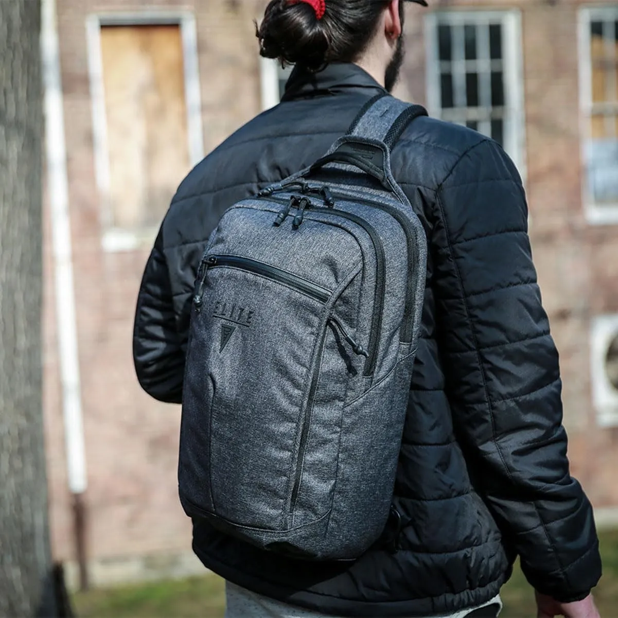Elite Survival SMOKESCREEN Concealed Carry Slingpack, Single Strap Backpack (Heather)