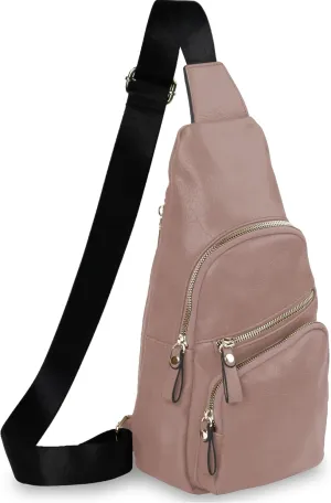 Emperia Small Sling Bag Fanny Packs Crossbody Bags Travel Backpack Chest Bag Gifts for Women Men Mauve