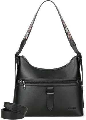 FADEON Hobo Bags Purse for Women Vegan Leather Crossbody Bag Designer Ladies Shoulder Cross Body Handbag Wide Straps