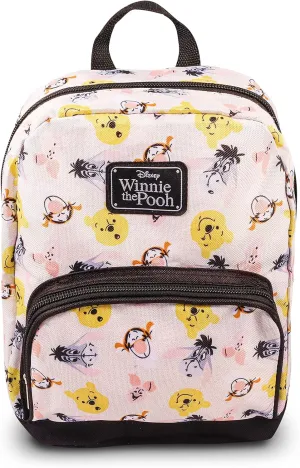 Fast Forward New York Disney Winnie the Pooh Mini Backpack for Women -- Canvas Disney Pooh Backpack Purse Shoulder Bag for Adults, Teens
