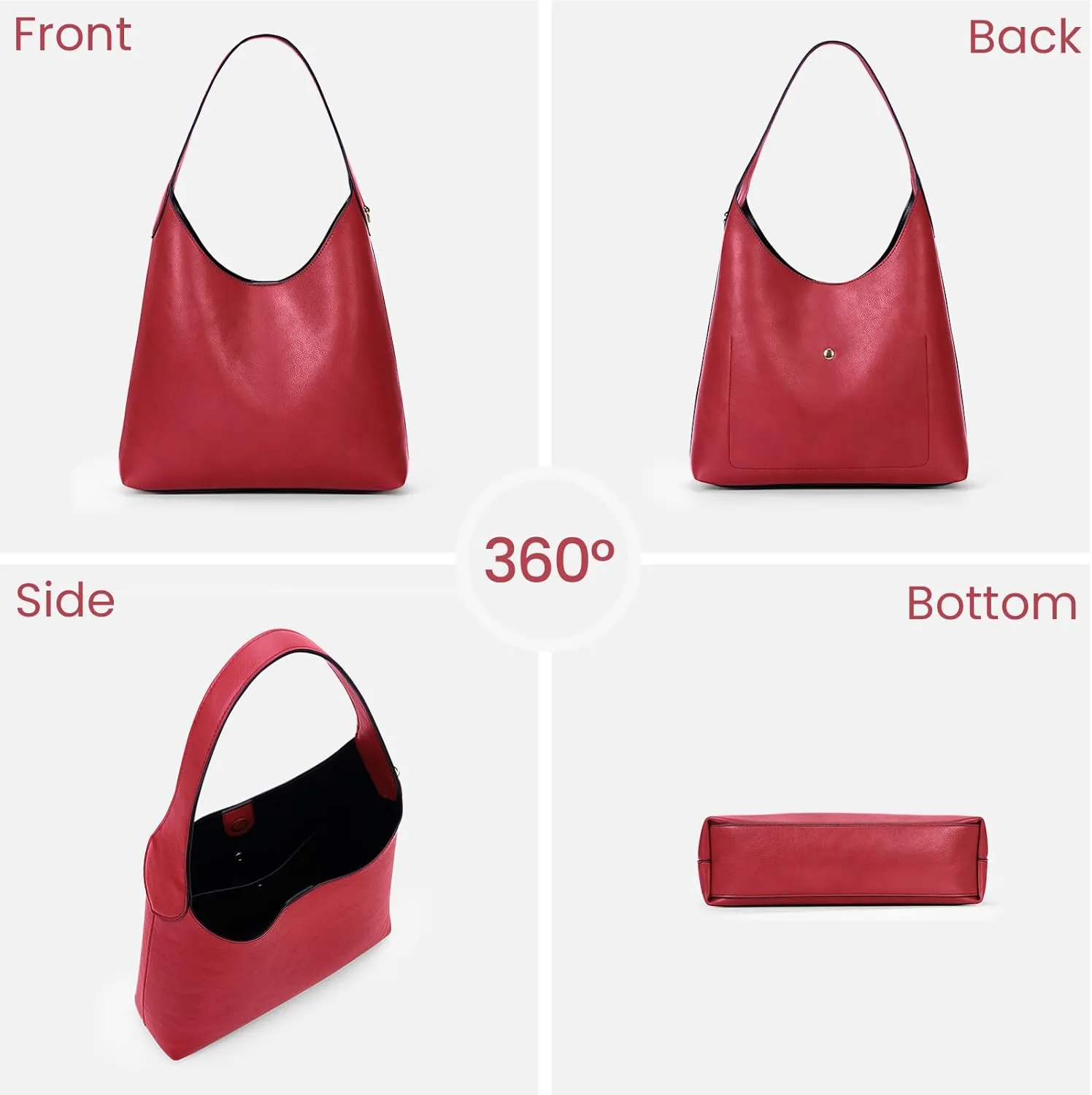 Faux Suede Hobo Bags Vegan Leather Shoulder Bag Tote for Women Medium Slouchy Designer Handbags Purses Fall Fashion