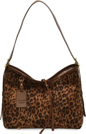 Faux Suede Tote Bag, Women's Slouchy Crossbody Shoulder Hobo Bag