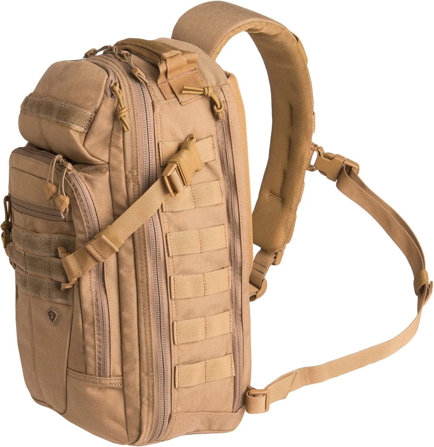 First Tactical Crosshatch Sling Backpack 19L, Military-Grade, Tactical Shoulder Sling Go Bag for Men and Women