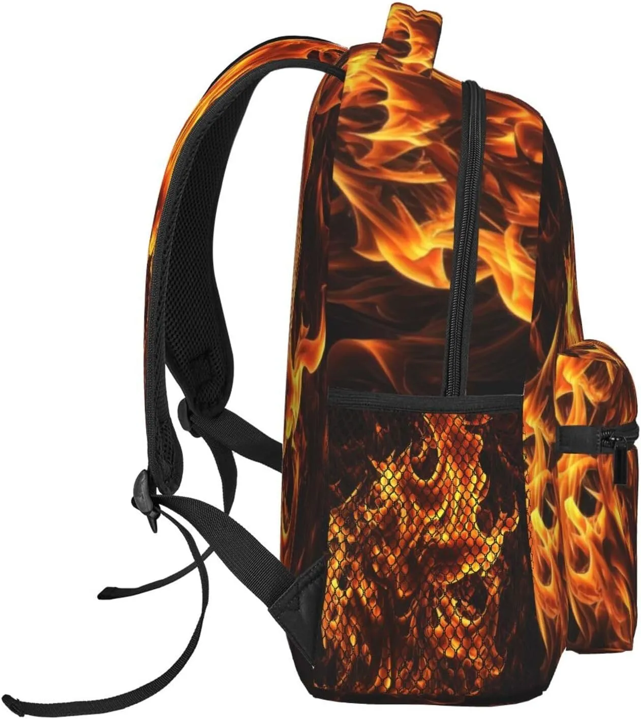 Flames Burning Fire Casual backpack for Men Women, Fashion Lightweight Rucksack Daypack for Travel Business