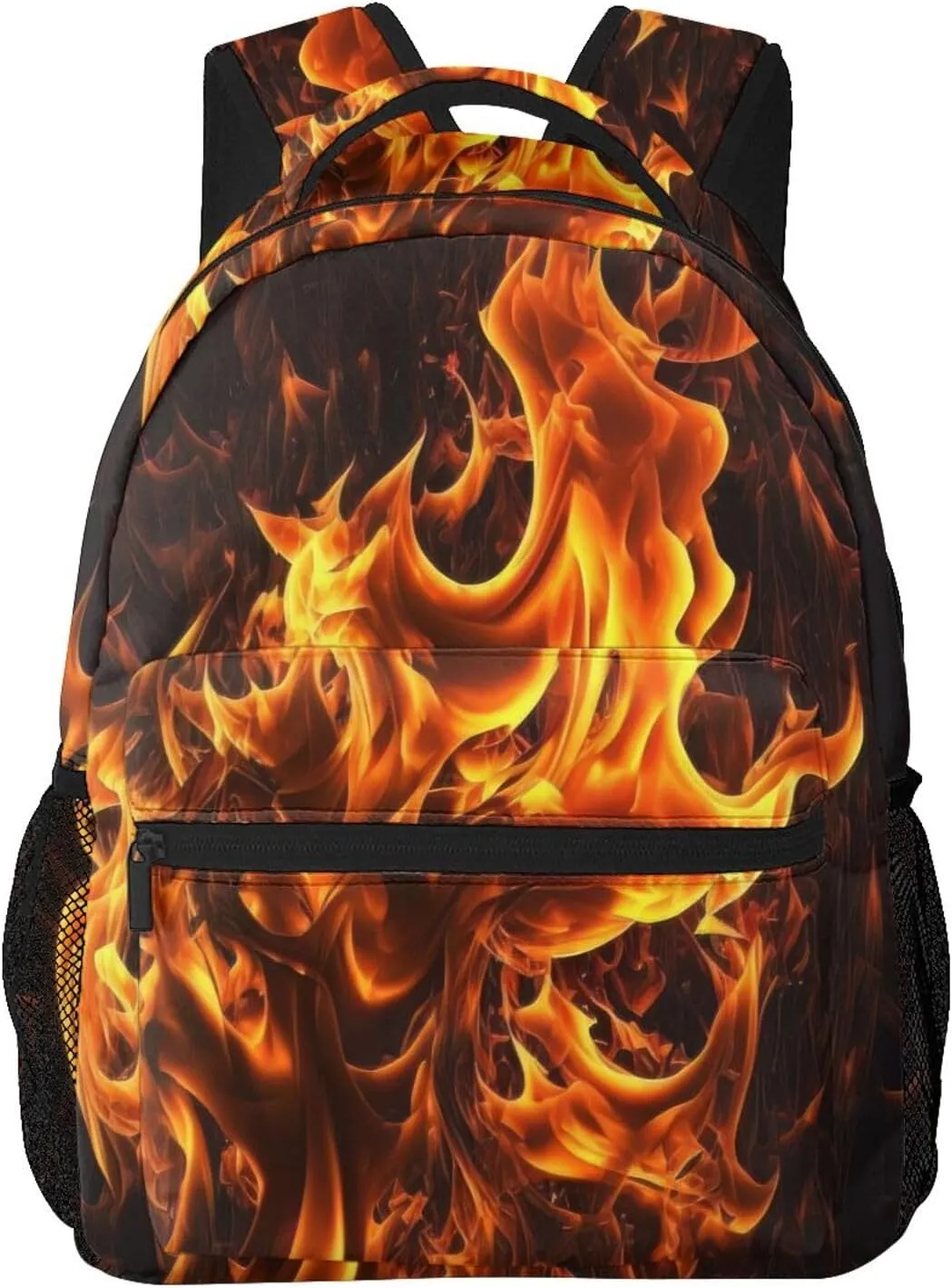 Flames Burning Fire Casual backpack for Men Women, Fashion Lightweight Rucksack Daypack for Travel Business