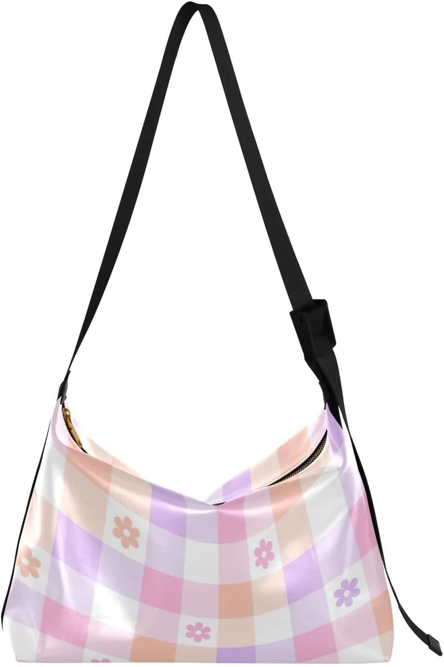 Flower Watercolor Floral Ladies Leather Purses Hobo Large Cross Body Bag Stylish Floral Print Shoulder Purse Bag
