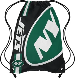 FOCO New York Jets NFL Alternate Color Big Logo Drawstring Backpack - Black