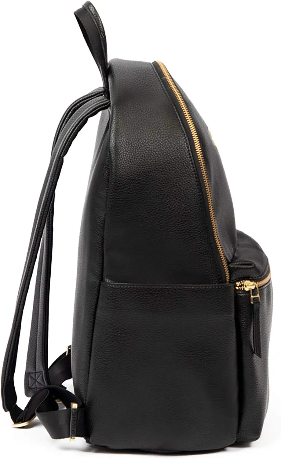 Freshly Picked Classic City Backpack II, Vegan Leather with Changing Pad & Water-Resistant Lining, 10-Pockets, for Baby/Toddle Mom and Beyond (Ebony)