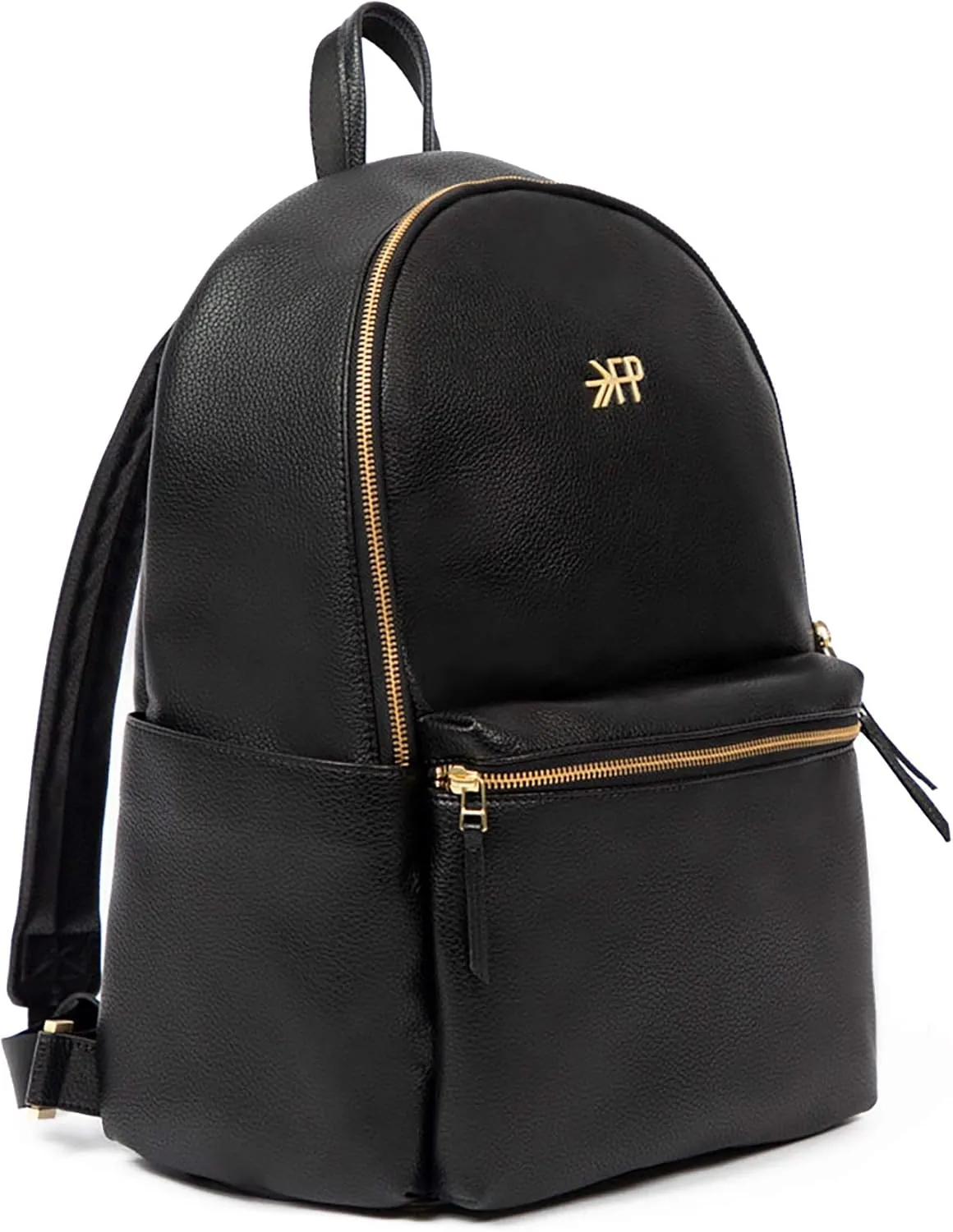 Freshly Picked Classic City Backpack II, Vegan Leather with Changing Pad & Water-Resistant Lining, 10-Pockets, for Baby/Toddle Mom and Beyond (Ebony)