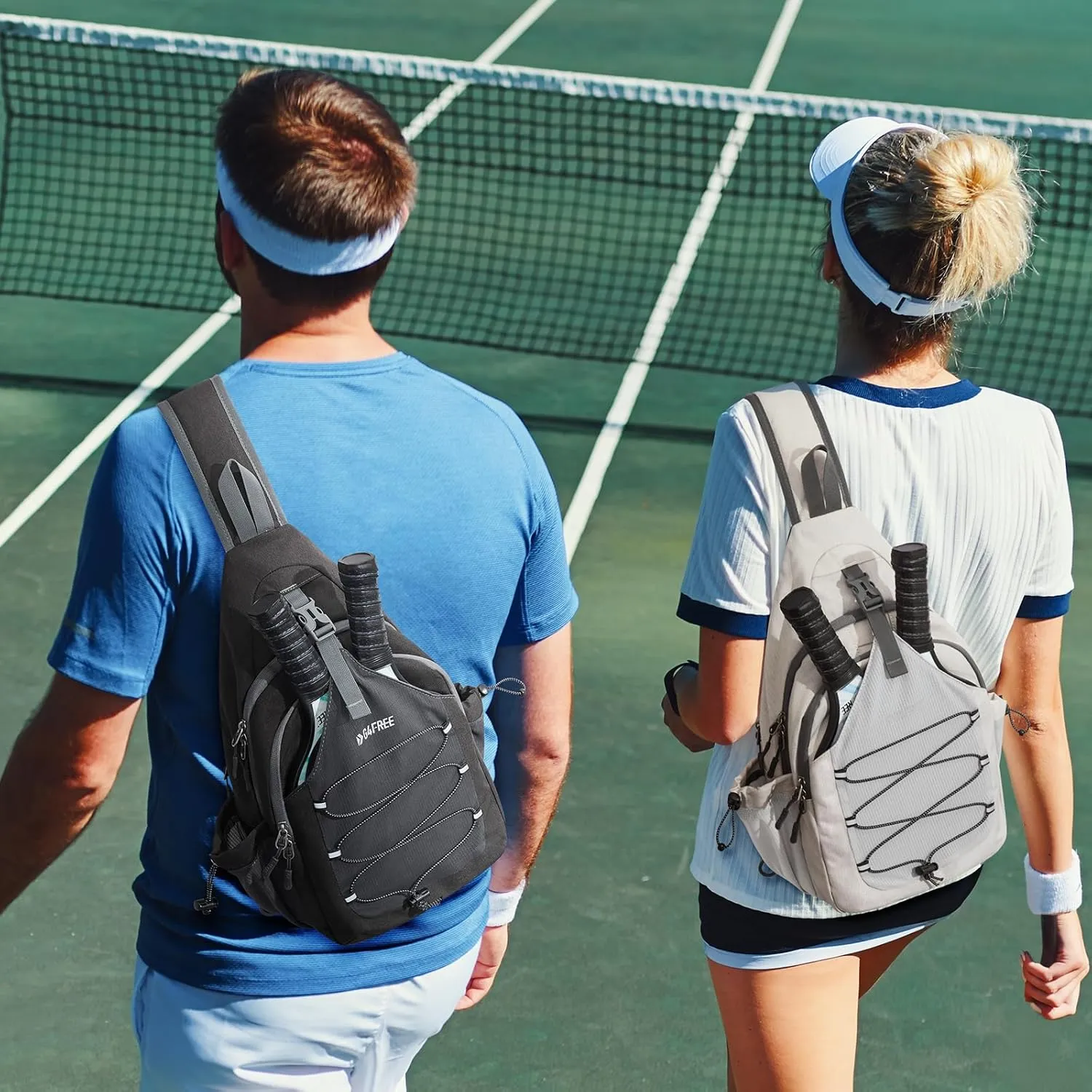 G4Free Pickleball Bag, Crossbody Sling Bag for Men Women, Pickleball Backpack, Pickle Ball Paddle Bag Gifts for Sports
