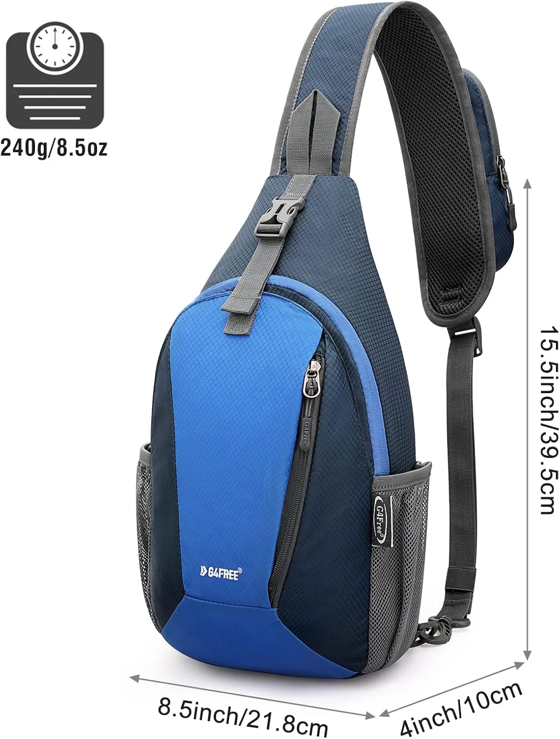 G4Free RFID Sling Bag Crossbody Backpack Small Chest Shoulder Backpack Hiking Outdoor