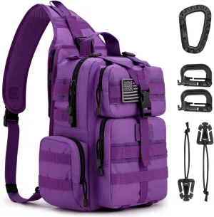 G4Free Tactical EDC Sling Bag Backpack with Adjustable Holder Military Shoulder Backpack for Men