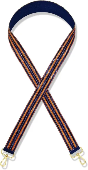 Game Day Sequin Beaded Purse Strap Replacement Red Blue Crossbody Shoulder Bag Strap for Stadium Approved Clear Bag