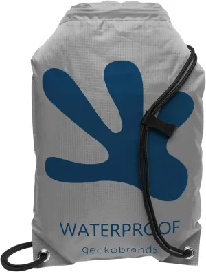 geckobrands 10L Drawstring Travel Backpack – Waterproof, Lightweight Dry Bag for Beach, Hiking, and Light Water Activities