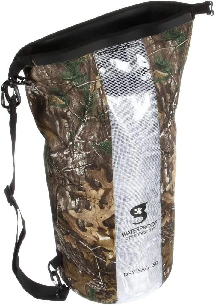 geckobrands Durable View Dry Bag – Waterproof Backpack with Translucent Panel