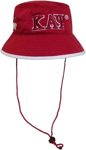 Generic Kappa Alpha Psi Fraternity Bucket Hat-Crimson - Style 2, 58 CM