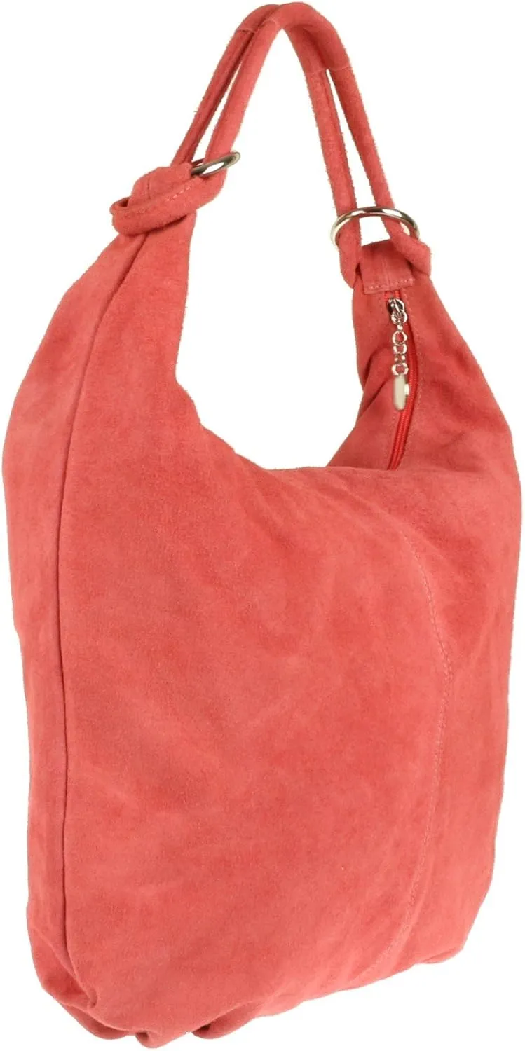Girly HandBags Womens Hobo Italian Suede Genuine Leather Shoulder Bag