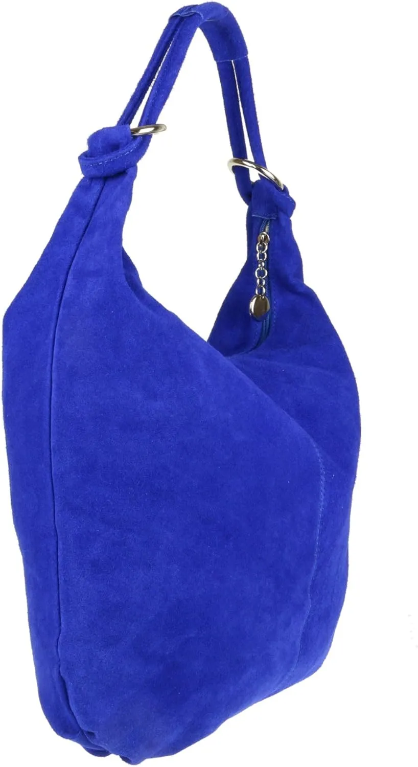 Girly HandBags Womens Hobo Italian Suede Genuine Leather Shoulder Bag