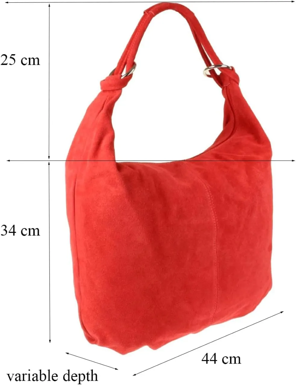 Girly HandBags Womens Hobo Italian Suede Genuine Leather Shoulder Bag