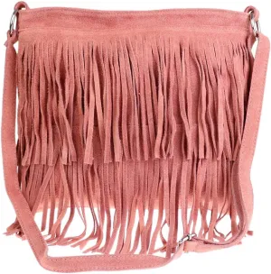 Girly HandBags Womens Suede Fringe Shoulder Bag Crossbody Slouch