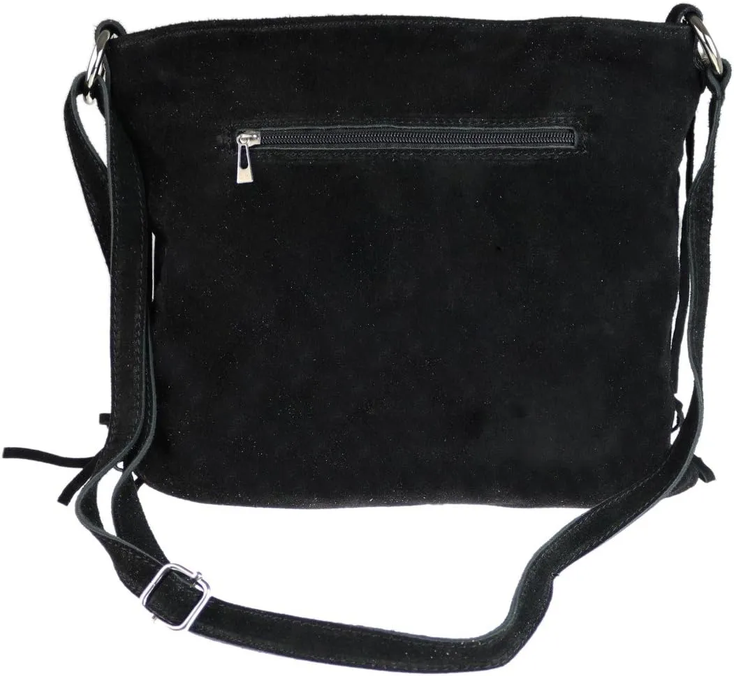 Girly HandBags Womens Suede Fringe Shoulder Bag Crossbody Slouch