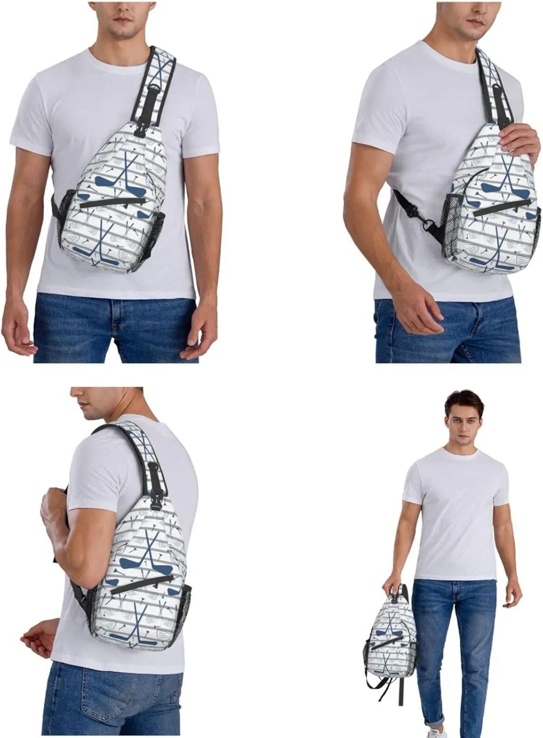 Golf Sling Backpack Chest Bag Crossbody Shoulder Bag Gym Cycling Travel Hiking Daypack For Men Women
