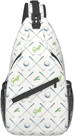 Golf Sling Backpack Chest Bag Crossbody Shoulder Bag Gym Cycling Travel Hiking Daypack For Men Women