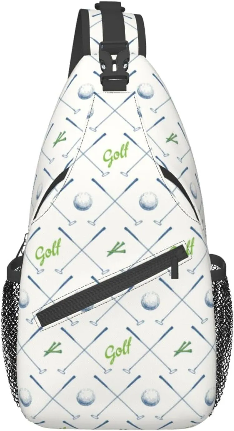 Golf Sling Backpack Chest Bag Crossbody Shoulder Bag Gym Cycling Travel Hiking Daypack For Men Women