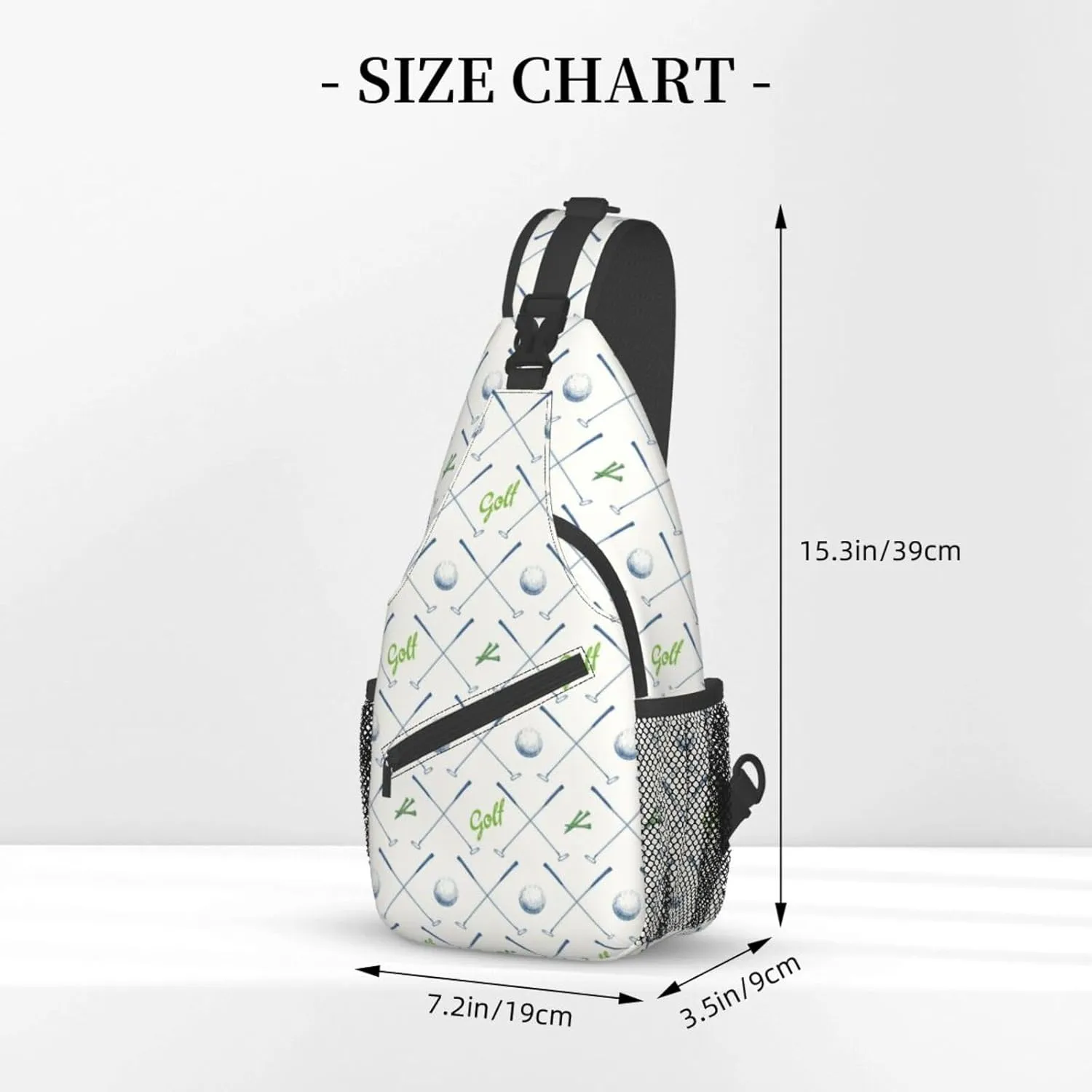 Golf Sling Backpack Chest Bag Crossbody Shoulder Bag Gym Cycling Travel Hiking Daypack For Men Women
