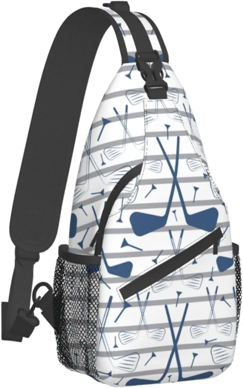 Golf Sling Backpack Chest Bag Crossbody Shoulder Bag Gym Cycling Travel Hiking Daypack For Men Women