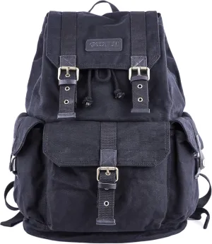 Gootium 21101BLK Specially High Density Thick Canvas Backpack Rucksack,Black