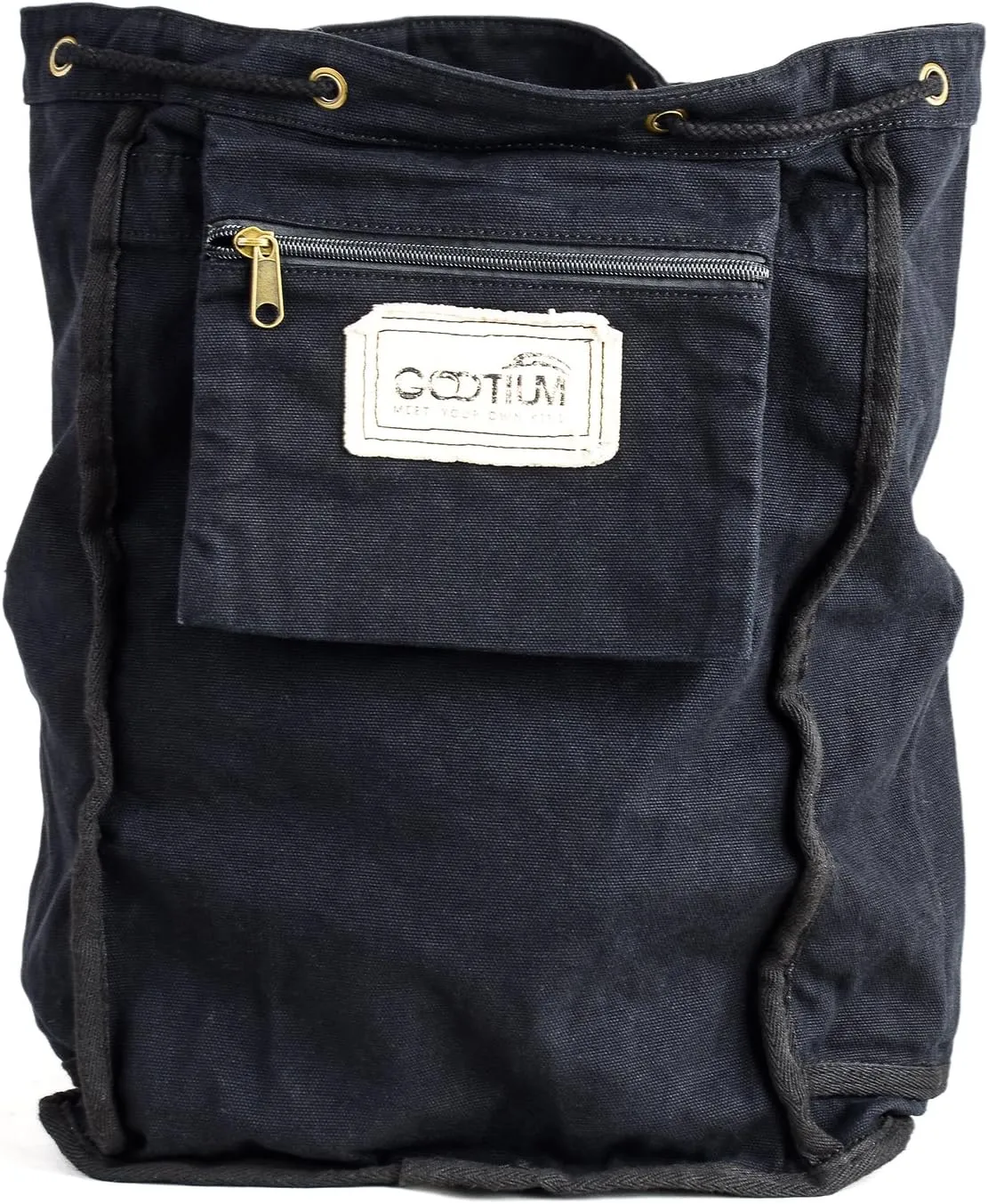 Gootium 21101BLK Specially High Density Thick Canvas Backpack Rucksack,Black