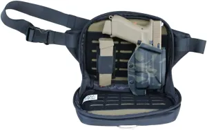 GRAB Bag Gunslinger, Rapid Deployment, Tacital Bag, Fanny Pack for Handgun, No Zipper Magnet Bag, Concealed Carry Bag Men and Women, Loop Molle, EDC, CCW, Jet Black Bag
