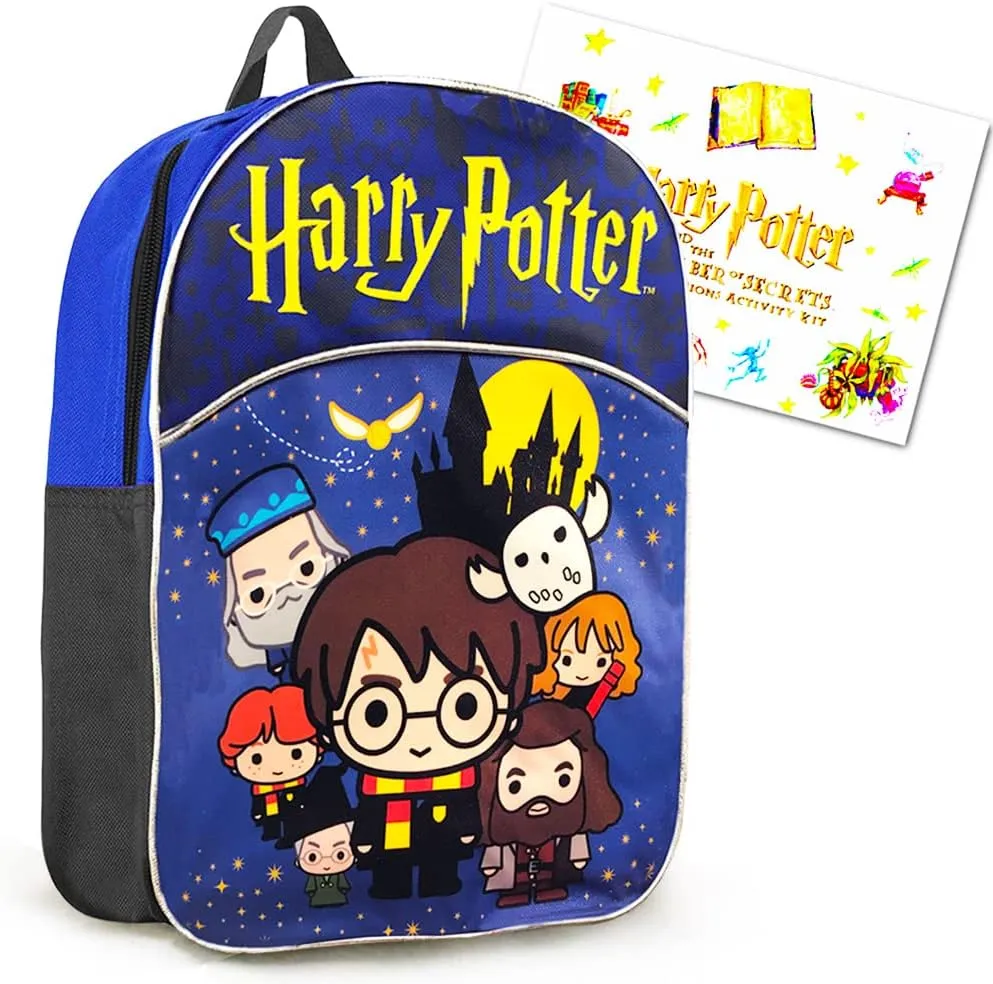 Harry Potter Backpack Preschool Toddler Kindergarten - Deluxe Mini Harry Potter Backpack with Patches (Harry Potter School Supplies)