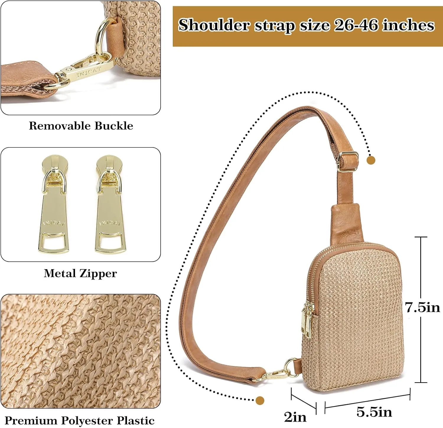 Haytijoe Crossbody Bum Bag Plus Size Fanny Pack for Women Travel Fashion Nylon Waist Pack Belt Bag