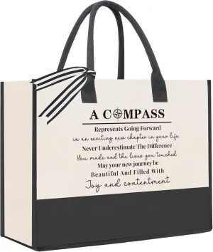 HEWBE Retirement Gifts for Women, Farewell Gifts for Coworkers, Funny Retired Gifts, New Beginnings Gifts for Women, Going Away Gifts for Friends Boss, Retirement Gifts Tote Bag, Large, Newchapter